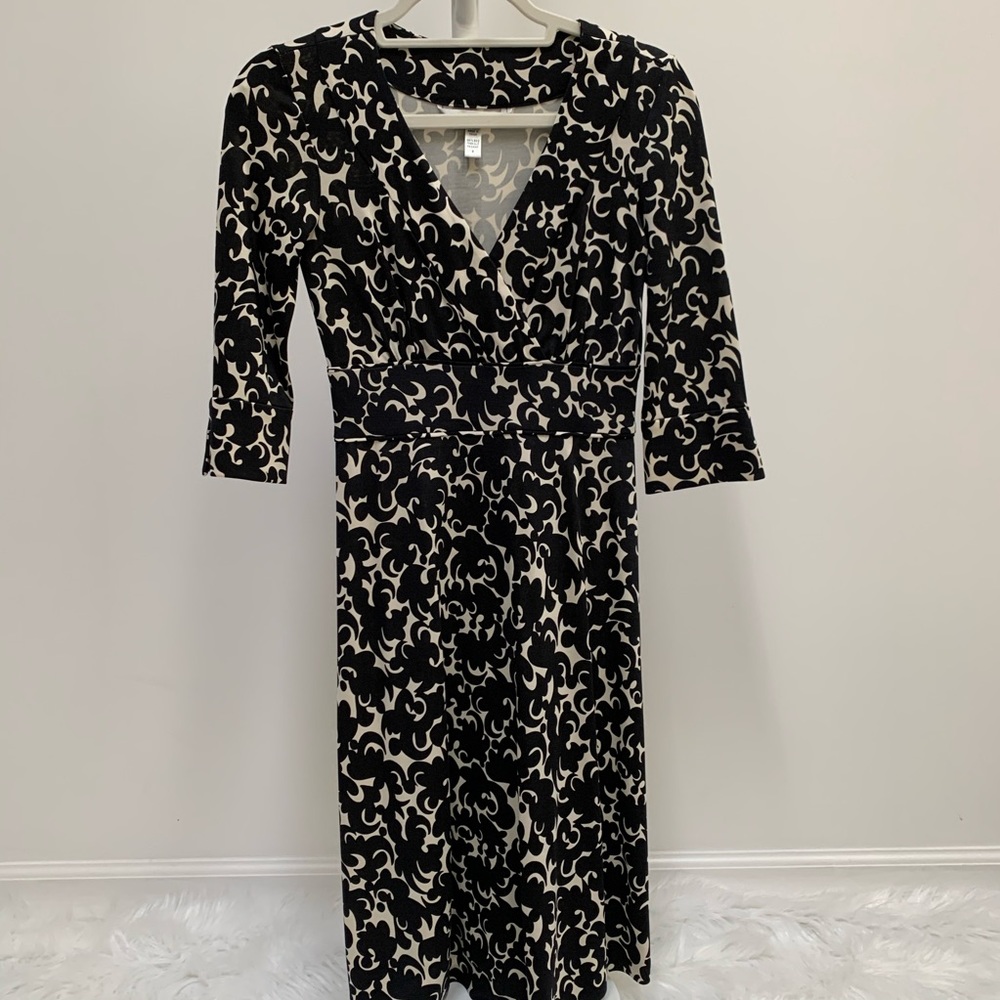 DVF Black & Cream Elola Dress